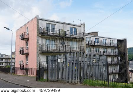 Council Flats In Poor Housing Estate With Many Social Welfare Issues In Clydebank