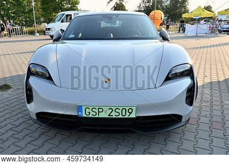 Gdansk, Poland - August 12, 2022: Electric Porsche Taycan Gts On The City Street