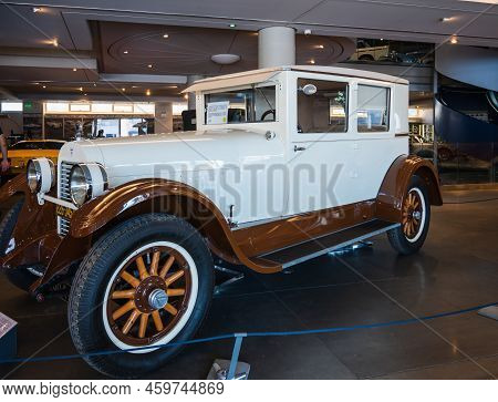 Athens, Greece - May 18, 2022. Old Classic Cars Inside The Hellenic Motor Museum.