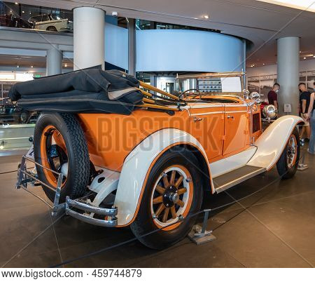 Athens, Greece - May 18, 2022. Old Classic Cars Inside The Hellenic Motor Museum.