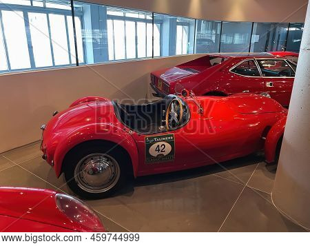 Athens, Greece - May 18, 2022. Old Classic Cars Inside The Hellenic Motor Museum.
