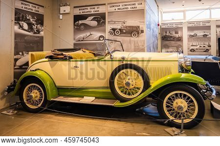 Athens, Greece - May 18, 2022. Old Classic Cars Inside The Hellenic Motor Museum.