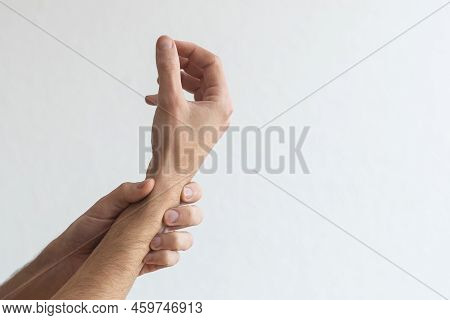 The Man Injured His Wrist. He Suffered A Tendon Injury, Arthritis In His Wrist, And De Quervain Dise