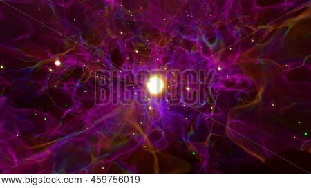 3d Illustration Background For Advertising And Wallpaper In Space And Multiverse Scene Scene. 3d Ren