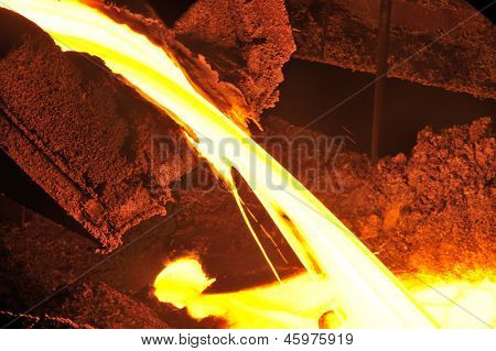 Gießen von flüssigem Metall