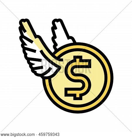Freedom Financial Money Color Icon Vector. Freedom Financial Money Sign. Isolated Symbol Illustratio