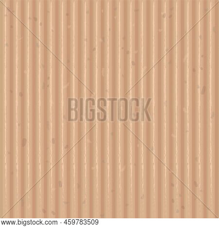 Corrugated Cardboard Texture. Vintage Old Carton Material Crafted Paper For Box Parcel, Seamless Bro