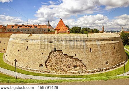 The Bastion Of The Defensive Walls Of Vilnius, Lithuania. Fortification Structure Was Built In 17 Ce