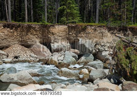 Erosion From Flooding In Beartooth Mountains, Montana