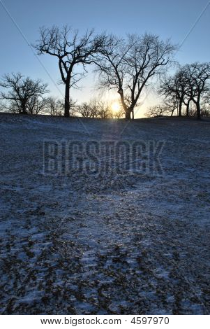 gefrorene Sonnenuntergang