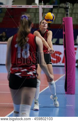Istanbul, Turkey - April 02, 2022: Kiera Van Ryk In Turk Hava Yollari Vs Ptt Turkish Sultans League 