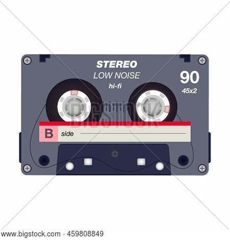 Cassette Flat Icon. Different Retro Audio Tapes, Old School Media Equipment Isolated Vector Illustra