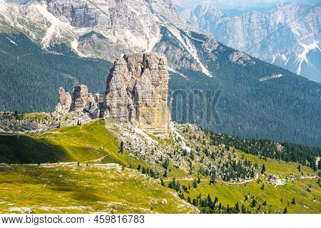 Five Towers, Italian: Cinque Torri Di Averau, Impressive Rock Formation Near Cortina D Ampezzo, Dolo