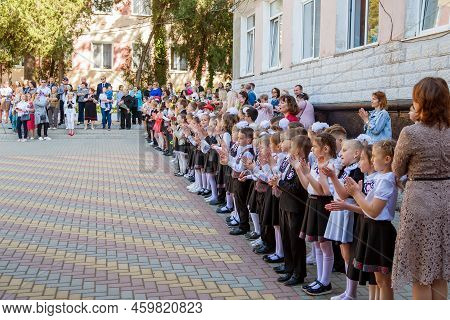School Leavers Celebrate The 'day Of Farewell Bell' Dedicated To Graduation From School. School Grad