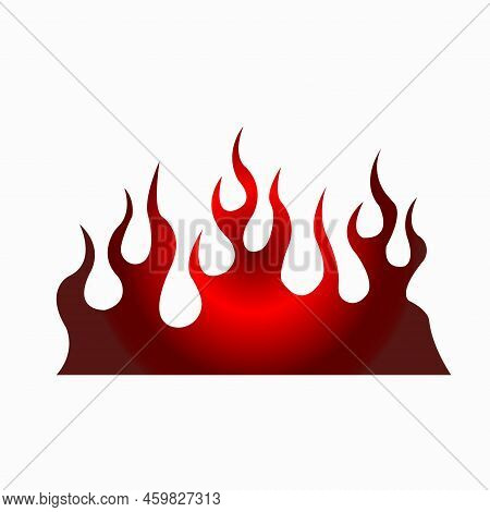 Burning Fire Flame, Fireproof Sign Isolated Blaze Icon. Vector Burning Fiery Explosion, Orange Fireb