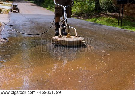 In Action Is A Road Flusher That Is Used For Equipped With High Pressure Pumps And Specialized Heads