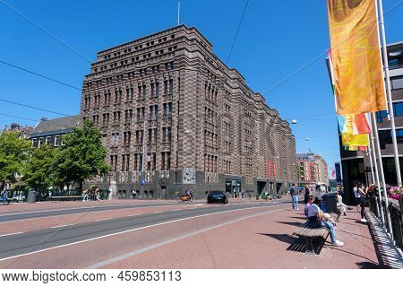 Amsterdam, The Netherlands - 22 June 2022: Amsterdam City Archives, Stadsarchief, In De Bazel Buildi