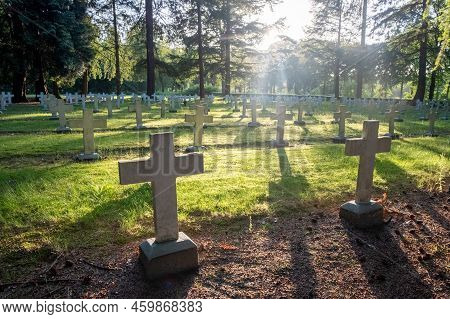 Merksplas, Antwerp, Belgium, 11th Of June, 2022, Cemetery Or Graveyard For The Unknown Homeless Peop