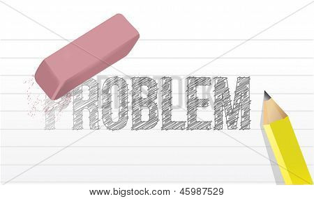 Erase All Problems Concept Illustration Design