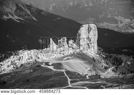 Five Towers, Italian: Cinque Torri Di Averau, Impressive Rock Formation Near Cortina D Ampezzo, Dolo