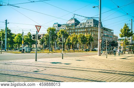 Mannheim, Germany - June 10, 2022:  Mannheim City, Shopping Center With Planken Street, Crossroad Wi