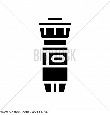 Pop Up Sprinkler Water Irrigation Glyph Icon Vector. Pop Up Sprinkler Water Irrigation Sign. Isolate