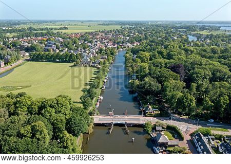 Aerial From The River Vecht And Loenen Aan De Vecht In The Netherlands