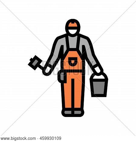 Builder Tool Repair Color Icon Vector. Builder Tool Repair Sign. Isolated Symbol Illustration