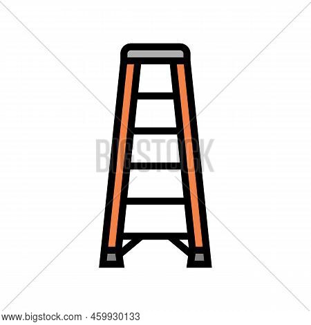 Ladder Tool Repair Color Icon Vector. Ladder Tool Repair Sign. Isolated Symbol Illustration