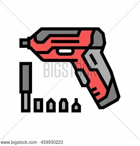 Screwdriver Tool Repair Color Icon Vector. Screwdriver Tool Repair Sign. Isolated Symbol Illustratio