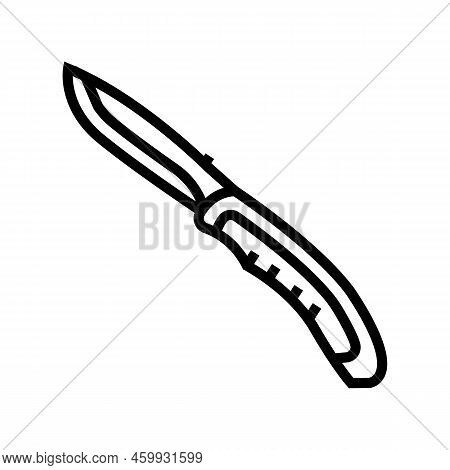 Knife Tool Repair Line Icon Vector. Knife Tool Repair Sign. Isolated Contour Symbol Black Illustrati
