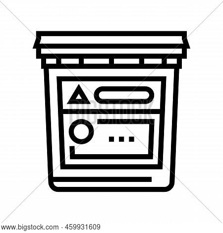 Concrete Tool Repair Line Icon Vector. Concrete Tool Repair Sign. Isolated Contour Symbol Black Illu