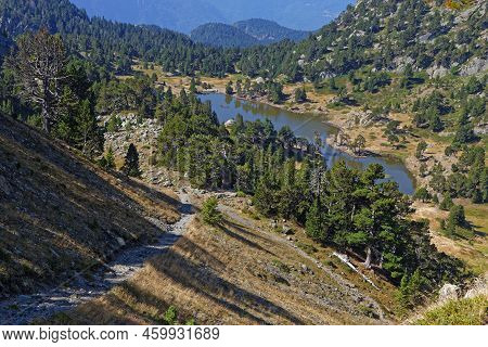 View To The Lac Achard, A Famous Destination For Hikers In Chamrousse Mountain Range