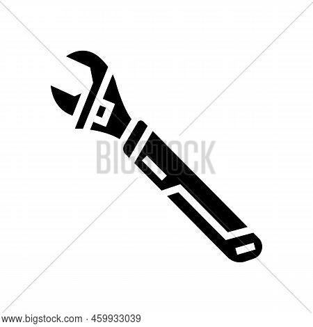 Wrench Tool Repair Glyph Icon Vector. Wrench Tool Repair Sign. Isolated Symbol Illustration