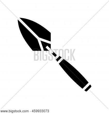 Trowel Tool Repair Glyph Icon Vector. Trowel Tool Repair Sign. Isolated Symbol Illustration