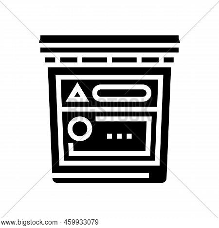 Concrete Tool Repair Glyph Icon Vector. Concrete Tool Repair Sign. Isolated Symbol Illustration