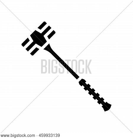 Hammer Tool Repair Glyph Icon Vector. Hammer Tool Repair Sign. Isolated Symbol Illustration
