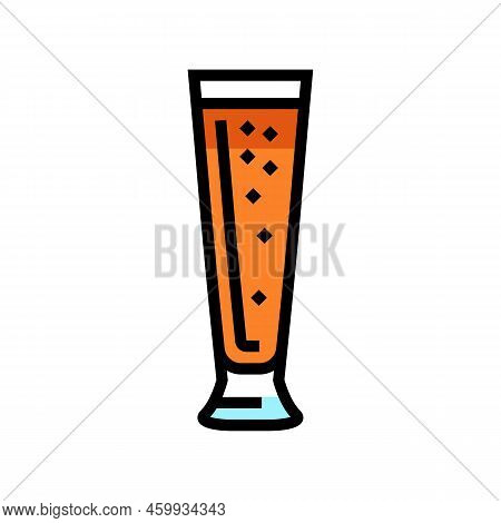 Pilsner Beer Glass Color Icon Vector. Pilsner Beer Glass Sign. Isolated Symbol Illustration