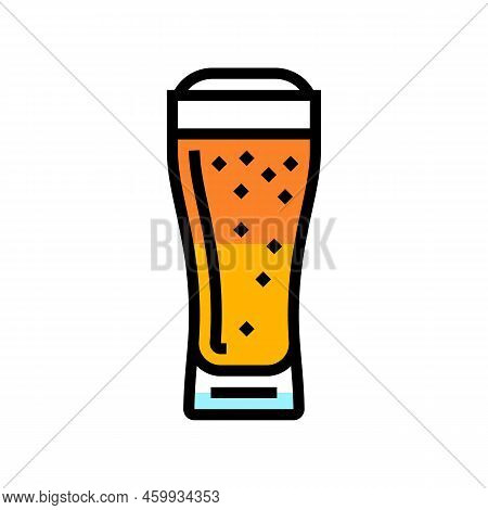 India Pale Ale Beer Glass Color Icon Vector. India Pale Ale Beer Glass Sign. Isolated Symbol Illustr