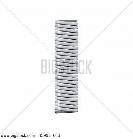 Coil Spring Elastic Object Isolated Realistic Icon. Vector Extension And Compression Vehicle Spare P