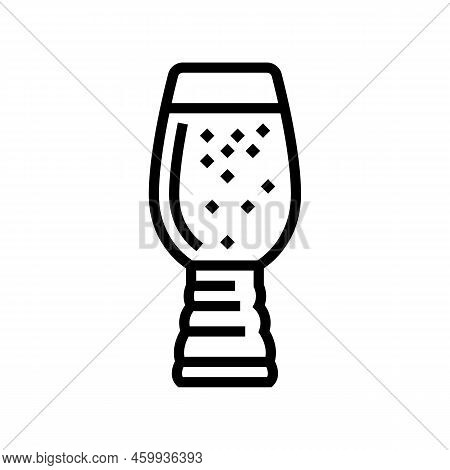 Pale Ale Beer Glass Line Icon Vector. Pale Ale Beer Glass Sign. Isolated Contour Symbol Black Illust