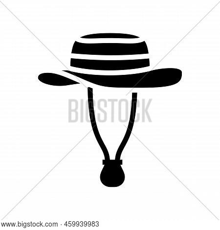Boonie Hat Cap Glyph Icon Vector. Boonie Hat Cap Sign. Isolated Symbol Illustration