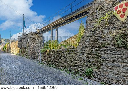 View Along The Historic City Wall Of Oberwesel On The Rhine During Daytime