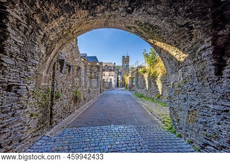 View Along The Historic City Wall Of Oberwesel On The Rhine During Daytime