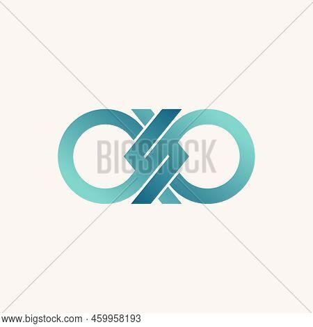Simple And Unique Meta Or Infinity Sign With Cutting And Bracket On Side Like Letter S Font Image Gr