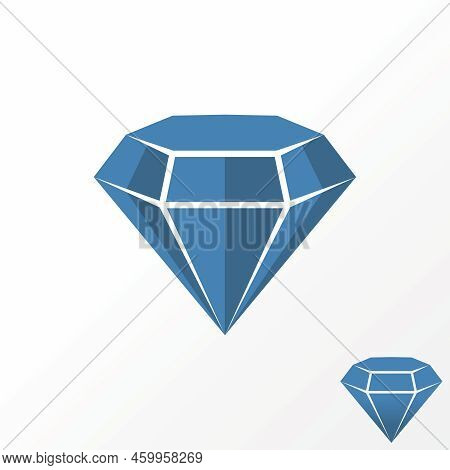Simple And Unique Diamond Or Heptagon On 3d With Cutting Image Graphic Icon Logo Design Abstract Con