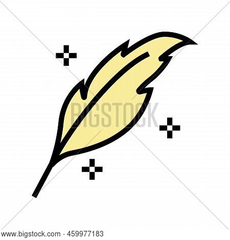 Lightweight Feather Soft Fluffy Color Icon Vector. Lightweight Feather Soft Fluffy Sign. Isolated Sy