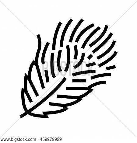 Fluff Feather Soft Line Icon Vector. Fluff Feather Soft Sign. Isolated Contour Symbol Black Illustra