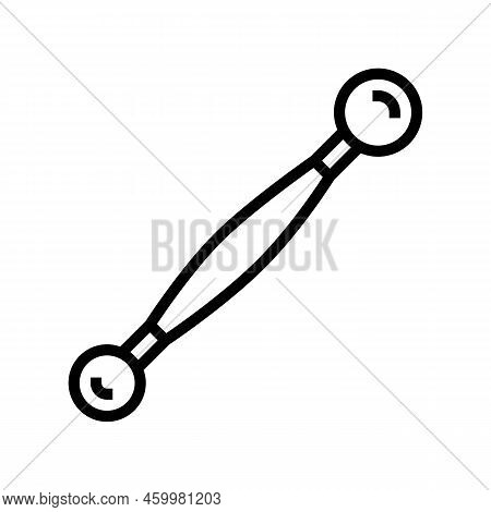 Melon Baller Scoop Line Icon Vector. Melon Baller Scoop Sign. Isolated Contour Symbol Black Illustra