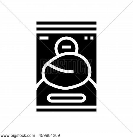 Pulp Mango Fruit Glyph Icon Vector. Pulp Mango Fruit Sign. Isolated Symbol Illustration